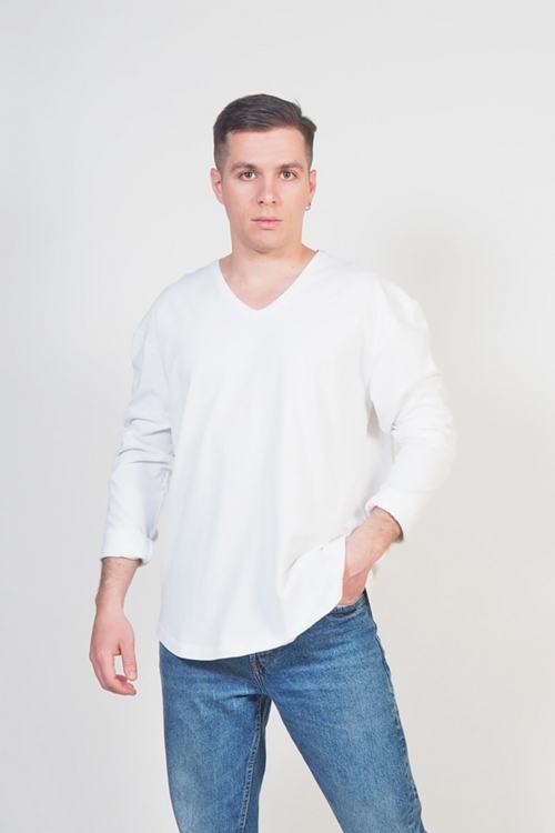 Basic cotton V- top Zimia