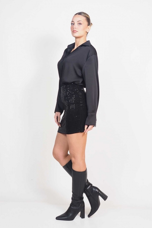 Crystal stoned mini skirt Wendy