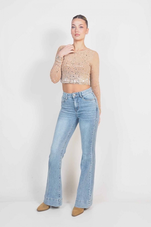 Crystal stoned top Amal