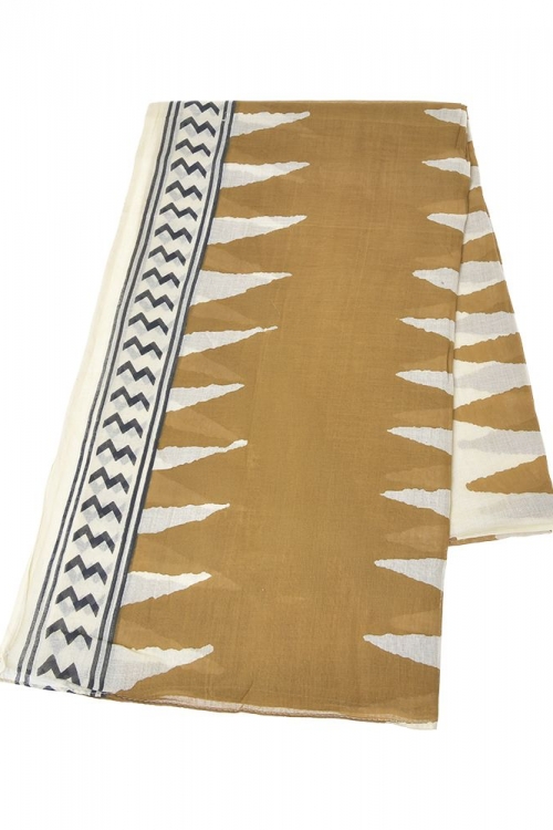 Φουλάρι/Παρεό με μουσταρδί σχέδια