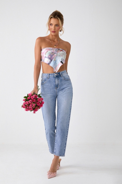 High waisted mom fit jeans Maya