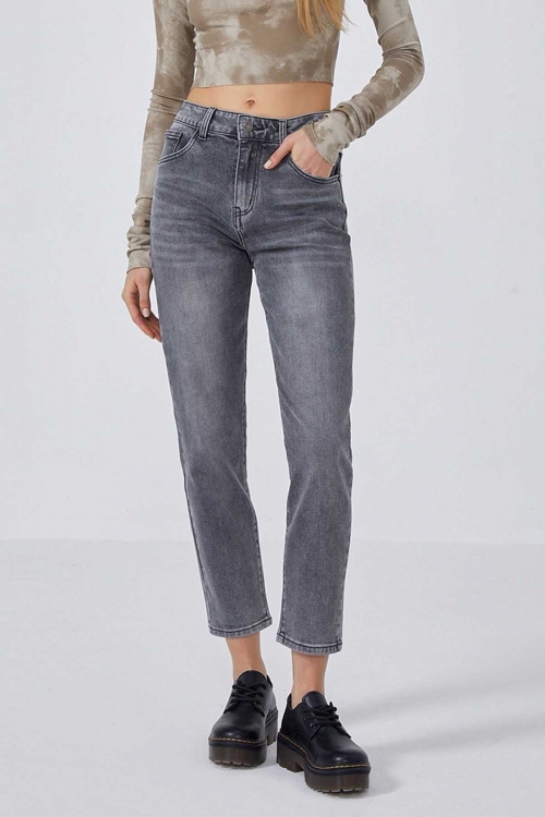 High waisted mom fit jeans Sage