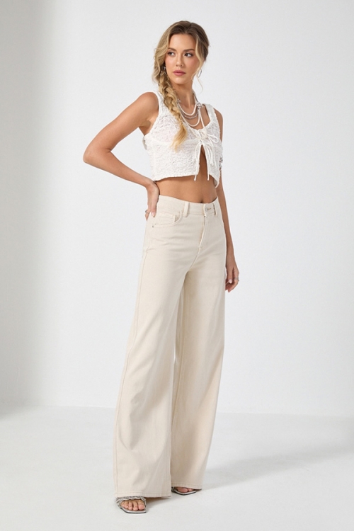 High waisted wide leg pants Eliana