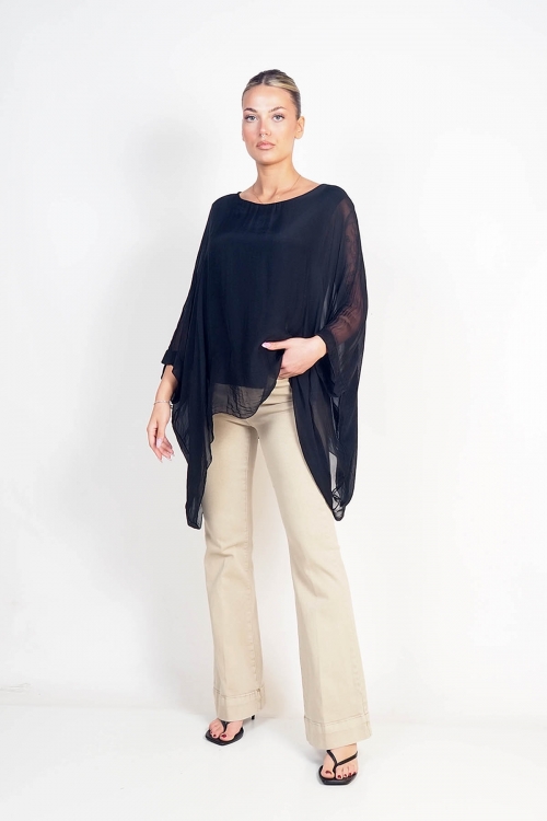 Loose silky top