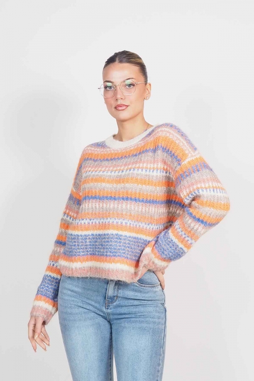 Multi coloured fluffy sweater Hanna