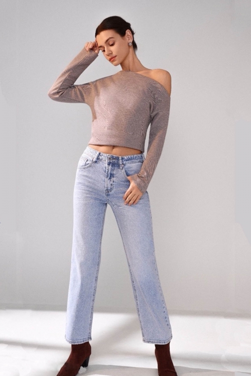 Premium high waisted 80s straight jeans Inna