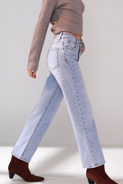 Premium high waisted 80s straight jeans Inna