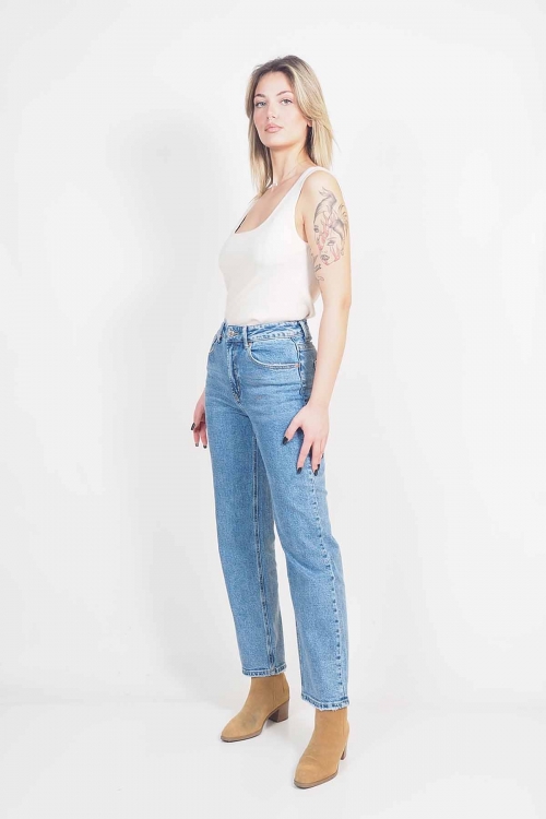 Premium high waisted staight jeans Foster