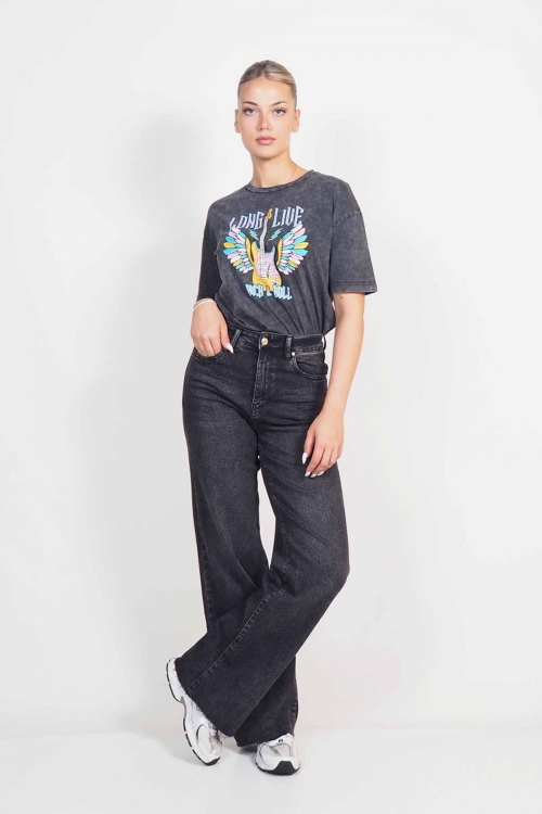 Premium high waisted wide leg jeans Bella