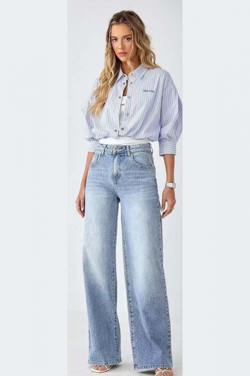 Premium high waisted wide leg jeans Gracie
