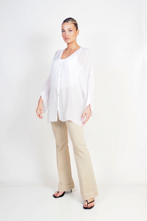 Silk viscose top