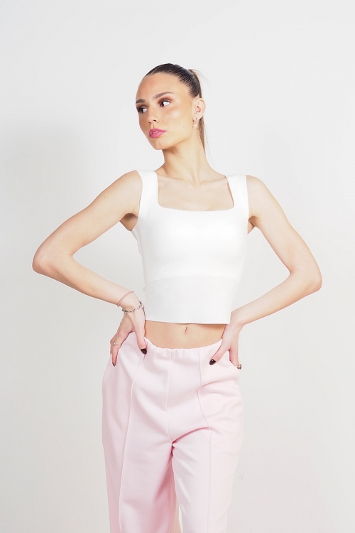 Sleeveless crop top Clara