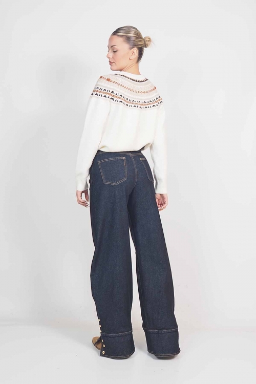 Soft knit round cut top Freya