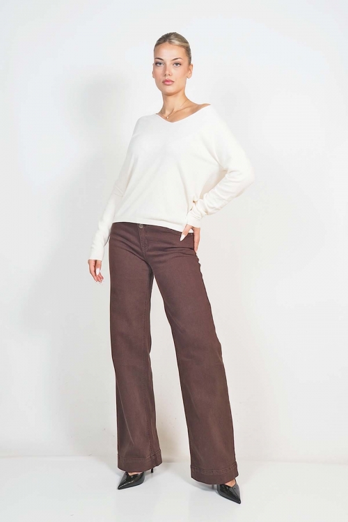 Soft knit v cut top Charlotte