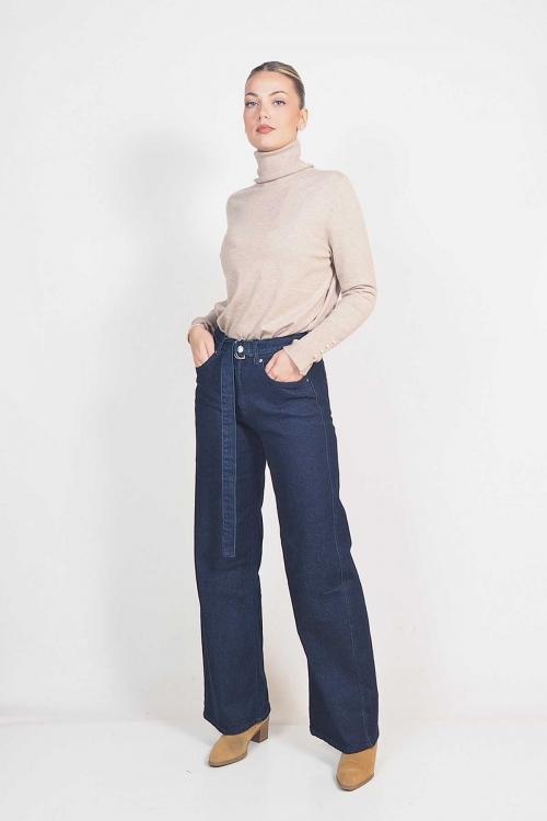 Soft turtleneck knit sparkle top Raya