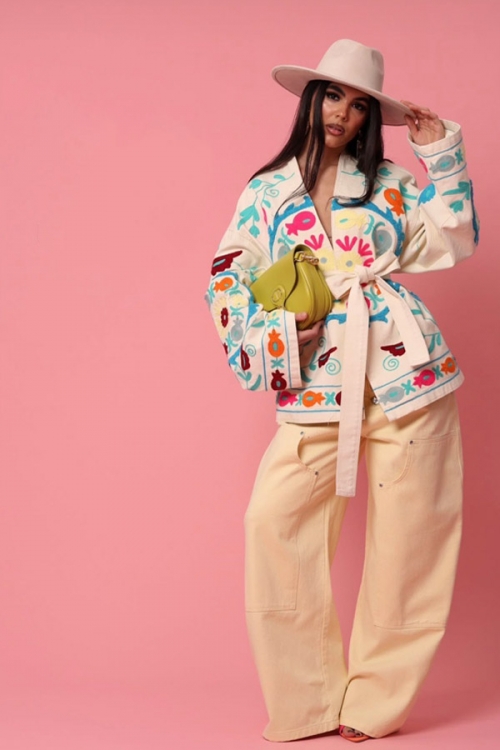 Spring themed cardigan April